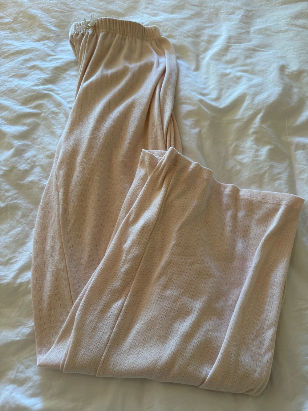 SHEIN Wide Leg Pants in Pale Blush Pink